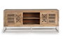 GINER Y COLOMER Mueble de TV de madera de mango y patas de metal color natural